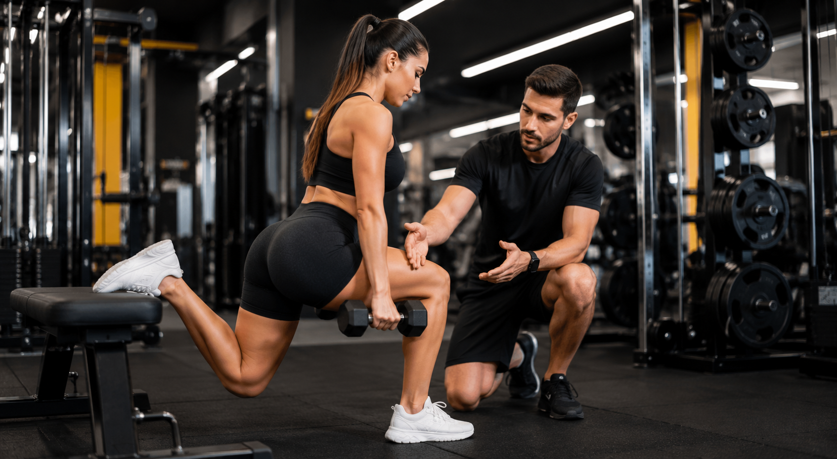 Treinamento de coxas e glúteos